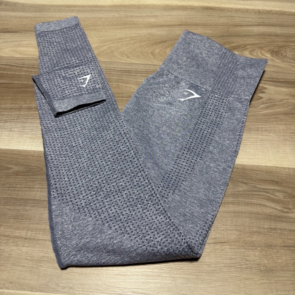 Gymshark Vital Seamless Leggings Womens Small gray Marl High Rise Yoga Gym Pants